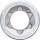 Steckschlüssel-Einsatz E-Profil | Antrieb Innenvierkant 12,5 mm (1/2") | SW E18