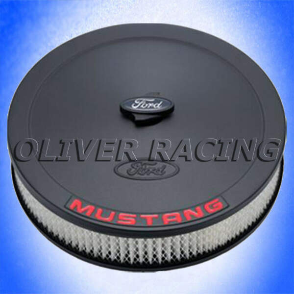 LUFTFILTER FORD RACING MUSTANG schwarz matt 330 mm Filter 289 302 64 65 66 67 68