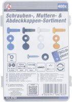 Schrauben-, Muttern- und Abdeckkappen-Sortiment | 400-tlg.