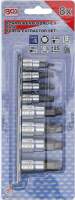 Schraubenausdreher-Satz | Antrieb 6,3 mm (1/4") / 10 mm (3/8") | für defekten Innensechskant 3 - 10 mm | 8-tlg.