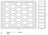 Gummiauflage | für Hebebühnen | 160 x 120 x 30 mm
