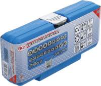 Steckschlüssel-Einsatz-Satz E-Profil | Antrieb Innenvierkant 6,3 mm 1/4" / 12,5 mm (1/2") | SW E4 - E24 | 28-tlg.