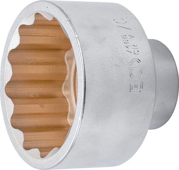 Steckschlüssel-Einsatz Zwölfkant | Antrieb Innenvierkant 20 mm (3/4") | SW 70 mm