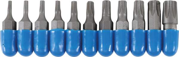 Bit-Satz | Antrieb Außensechskant 6,3 mm (1/4") | Abtrieb T-Profil (für Torx) | 11-tlg.