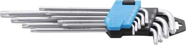 Winkelschlüssel-Satz | extra lang | T-Profil (für Torx) T10 - T50 | 9-tlg.