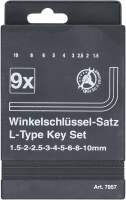 Winkelschlüssel-Satz | Innensechskant 1,5 - 10 mm | 9-tlg.