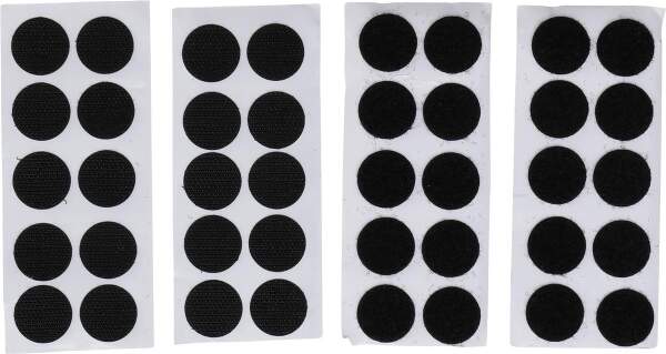 Klettpunkte | selbstklebend | schwarz | 40-tlg.
