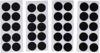 Klettpunkte | selbstklebend | schwarz | 40-tlg.