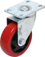 Lenkrolle | rot/schwarz | Ø 100 mm