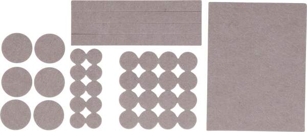 Filzgleiter-Satz | beige | 38-tlg.