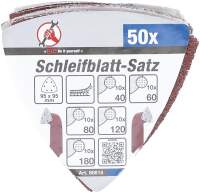 Schleifblatt-Satz für Dreieckschleifer | 95 x 95 mm | K 40 - 180 | 50-tlg.