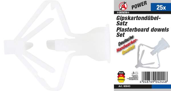Gipskartondübel-Sortiment | 25-tlg.
