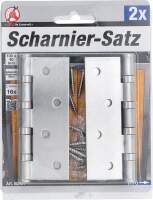 Scharnier-Satz | Edelstahl | 100 x 40 mm | 2-tlg.