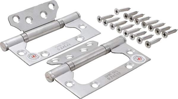 Scharnier-Satz | Edelstahl | für platzsparenden Einbau | 100 x 50 mm | 2-tlg.