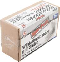 Winkelverbinder | mit Sicke | 70 x 70 x 55 x 2,5 mm | Spar-Pack | 25 Stück