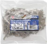 Mehrzweckschrauben | Kreuzschlitz PZ2 | 3,5 x 30 mm | 250 Stück