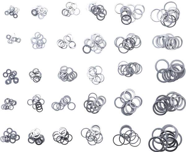 Dichtring-Sortiment | Aluminium | 300-tlg.