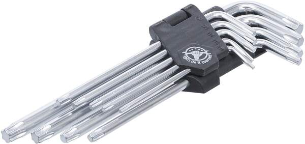 Winkelschlüssel-Satz | lang | T-Profil (für Torx) T10 - T50 | 9-tlg.