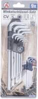 Winkelschlüssel-Satz | lang | T-Profil (für Torx) T10 - T50 | 9-tlg.