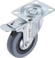 Lenkrolle mit Bremse | mit Anschraubsockel | Ø 75 mm