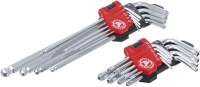 Winkelschlüssel-Satz | lang | T-Profil (für Torx) T10 - T50 / Innensechskant 1,5 - 10 mm | 18-tlg.