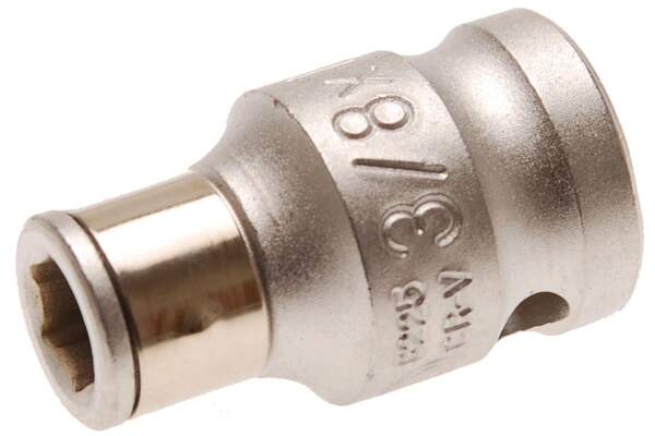 Bit-Adapter mit Haltekugel | Innenvierkant 10 mm (3/8") | Innensechskant 6,3 mm (1/4")