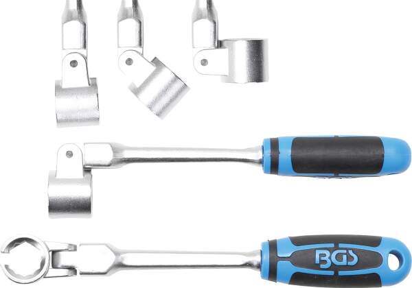 Spezial-Ringschlüssel für Lambdasonden, kippbar, mit Griff | SW 22 mm