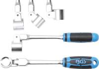 Spezial-Ringschlüssel für Lambdasonden, kippbar, mit Griff | SW 22 mm