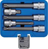 Bit-Einsatz-Satz | Antrieb Innenvierkant 12,5 mm (1/2") | Innenvielzahn (für XZN) | 5-tlg.