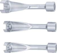Leitungsschlüssel-Satz, offen | Antrieb Innenvierkant 12,5 mm (1/2") | SW 14 - 17 - 19 mm