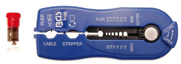 Draht-/Kabel-Abisolierer "2-IN-1" | 0,8 - 2,6 mm