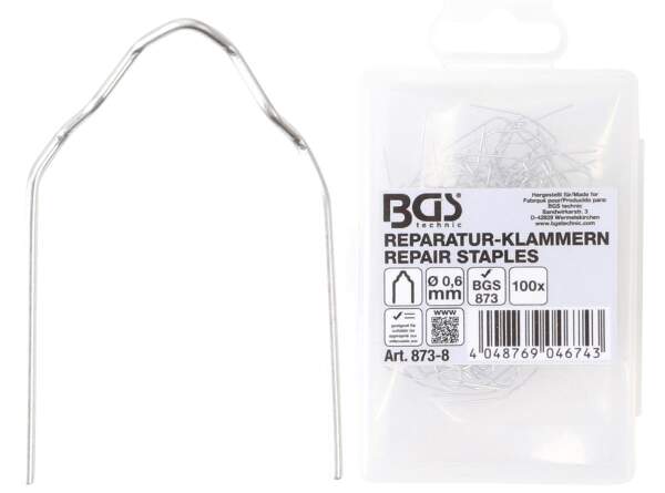 Reparatur-Klammern | V-Form | Ø 0,6 mm | 100-tlg.