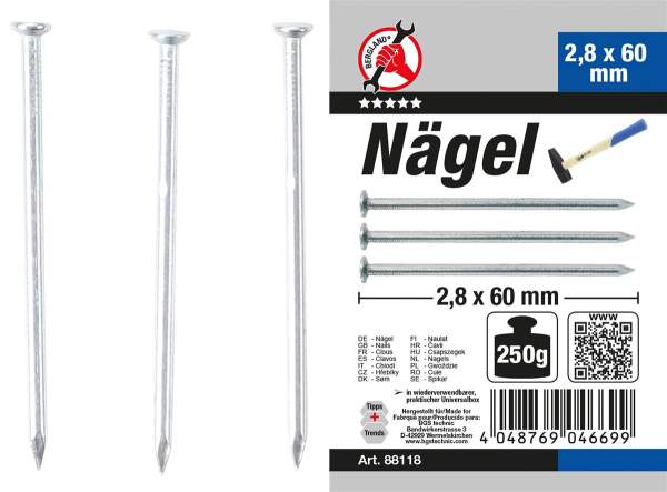 Nägel-Sortiment | 250 g | 2,8 x 60 mm