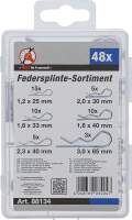 Federsplinte-Sortiment  | Ø 1,2 - 3,0 mm | 48-tlg.