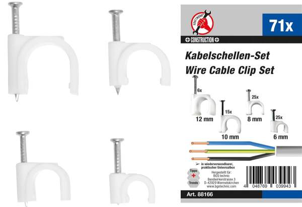 Kabelschellen-Sortiment | 71-tlg.