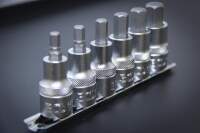 Bit-Einsatz-Satz | Antrieb Innenvierkant 12,5 mm (1/2") | Innensechskant 6 - 14 mm | 6-tlg.