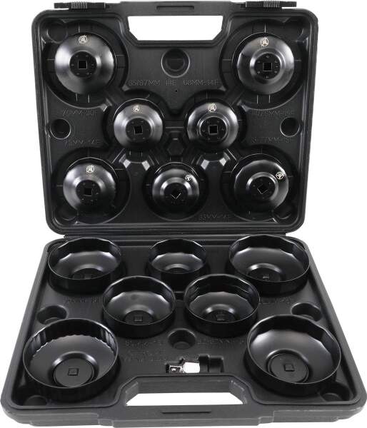 Ölfilterschlüssel-Satz | Antrieb Innenvierkant 10 mm (3/8") | 14-tlg.