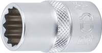 Steckschlüssel-Einsatz-Satz, Zwölfkant | Antrieb Innenvierkant 12,5 mm (1/2") | Zollgrößen | 10-tlg.