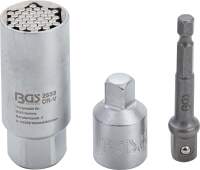 Multi-Einsatz mit Adapter-Satz | 10 mm (3/8") | SW 9 - 21 mm | 3-tlg.