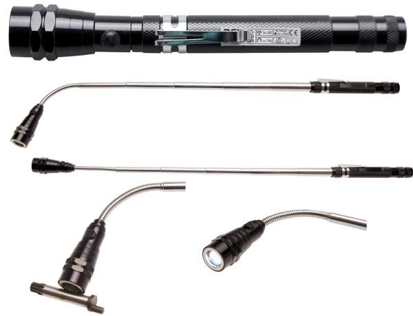 Ausziehbare LED-Leuchte mit Magnetheber | "2-IN-1"