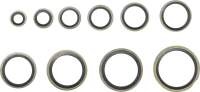 Dichtring-Sortiment | Metall | mit Gummi-Dichtwulst | 150-tlg.
