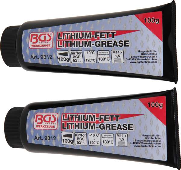 Lithium-Fett für Mini-Fettpresse Art. 9311 | 2 Tuben