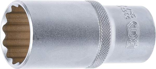 Steckschlüssel-Einsatz Zwölfkant, tief | Antrieb Innenvierkant 12,5 mm (1/2") | SW 27 mm
