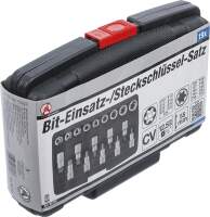 Bit-Einsatz-/Steckschlüssel-Satz | Antrieb Innensechskant 12,5 mm (1/2") | T-Profil (für Torx)/E-Profil | 19-tlg.