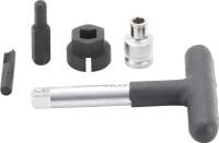 Universal-Öldienst-Schlüssel-Satz | für Kunststoff-Ölablassschrauben | Antrieb Außensechskant 6,3 mm (1/4") / Abtrieb Außenvierkant 10 mm (3/8") | 5-tlg.