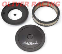 LUFTFILTER EDELBROCK schwarz 10" 254 mm x 51 mm Universal V8 1203 Chevrolet Ford
