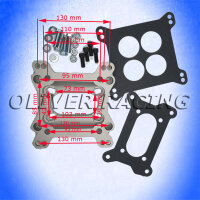 VERGASERADAPTER 2fach Vergaser 4fach Spinne Edelbrock Holley Carter Barry Grant