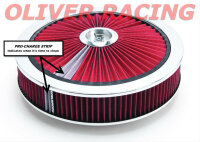 EDELBROCK Luftfilter ROT Filter 14" x 3" Hotrod...