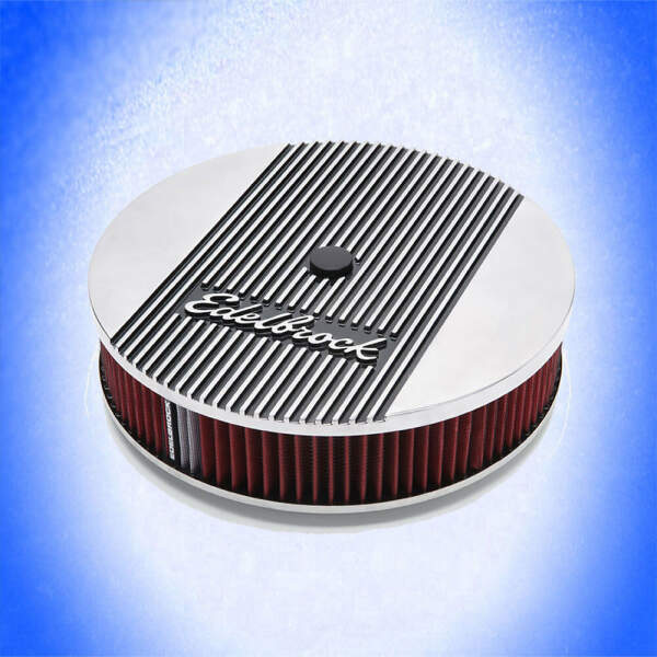 EDELBROCK Luftfilter 4266 ALUMINIUM - ELITE II SERIE 14" 356 mm Gerippter Deckel