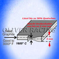 GRAPHIT AUSPUFFFLANSCHDICHTUNG universal 2,25" 57 mm 2 Stehbolzenlöcher 1 offen